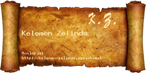 Kelemen Zelinda névjegykártya
